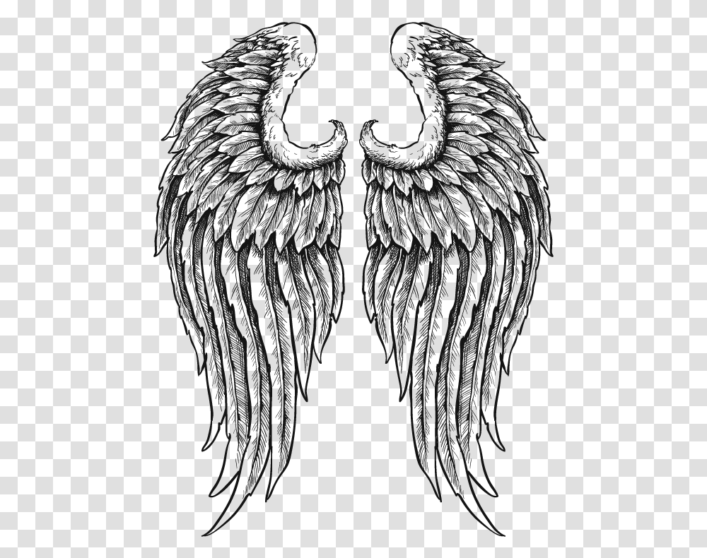 Wings Black And White, Animal, Elephant, Wildlife, Mammal Transparent Png