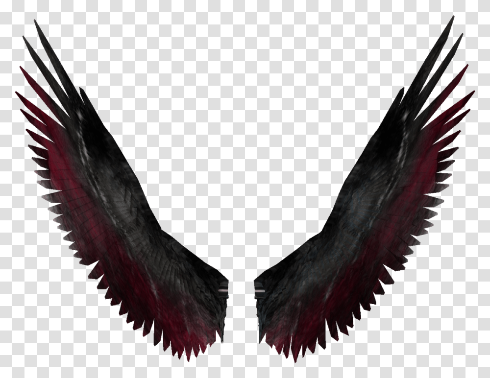 Wings Clipart Realistic Black And Red Angel Wings, Bird, Animal Transparent Png
