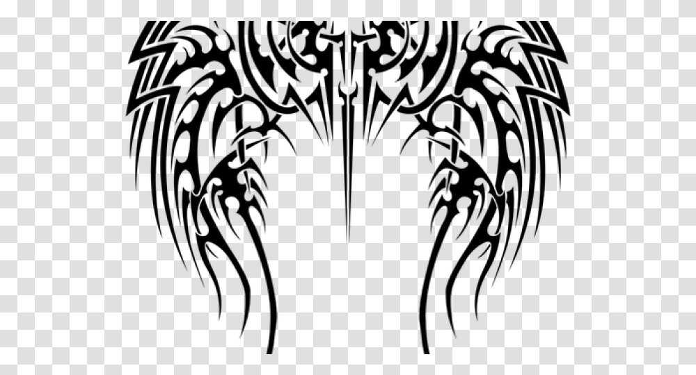 Wings Clipart Tribal Tribal Tattoo Designs, Gray, World Of Warcraft Transparent Png