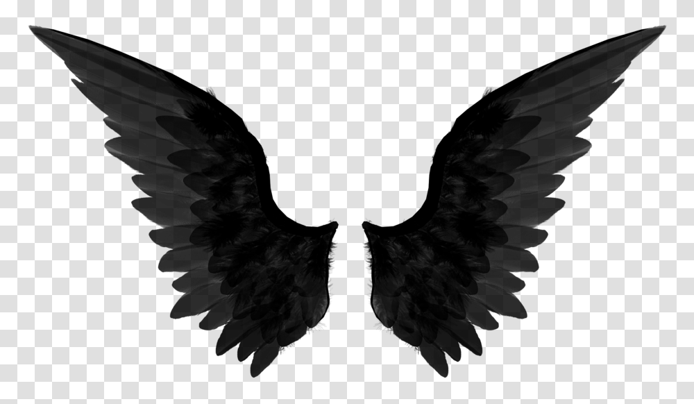 Wings, Fantasy, Stencil, Silhouette, Cross Transparent Png