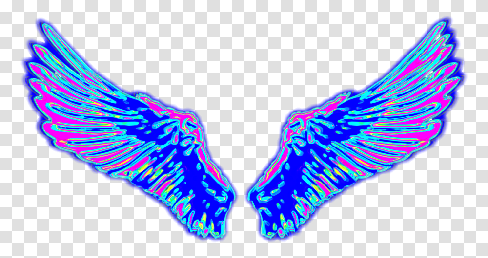 Wings Holo Holographic Aesthetic Blue Dinah, Light, Neon, Sock, Shoe Transparent Png