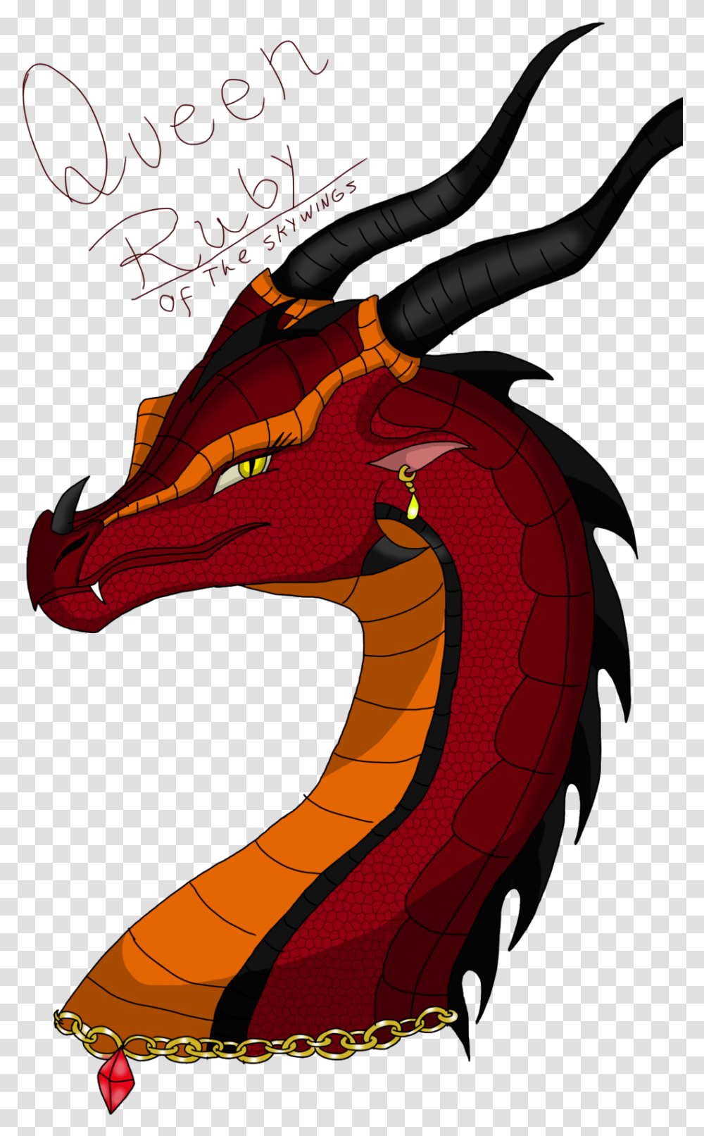Wings Of Fire Queen Ruby Fanart, Dragon, Animal, Snake, Reptile Transparent Png