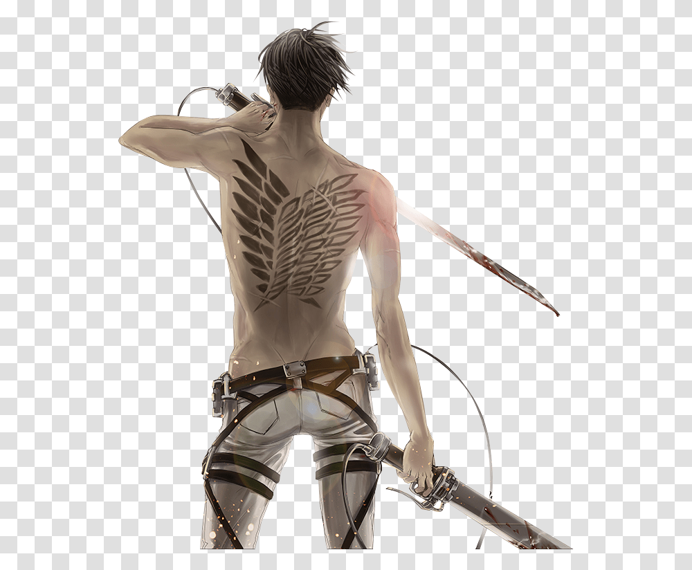 Wings Of Freedom Levi, Back, Person, Human, Bow Transparent Png