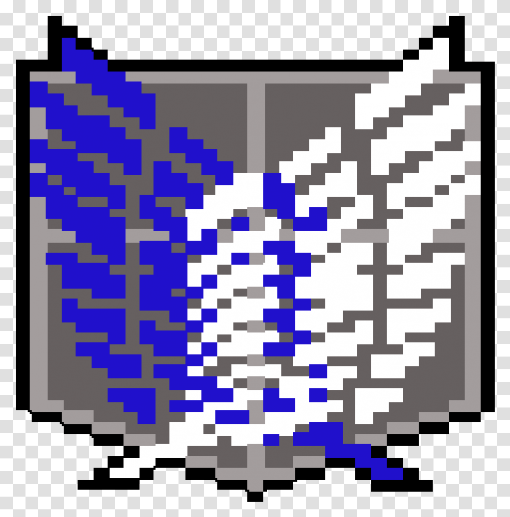 Wings Of Freedom Pixel Attack On Titan, Rug, QR Code, Face, Photography Transparent Png