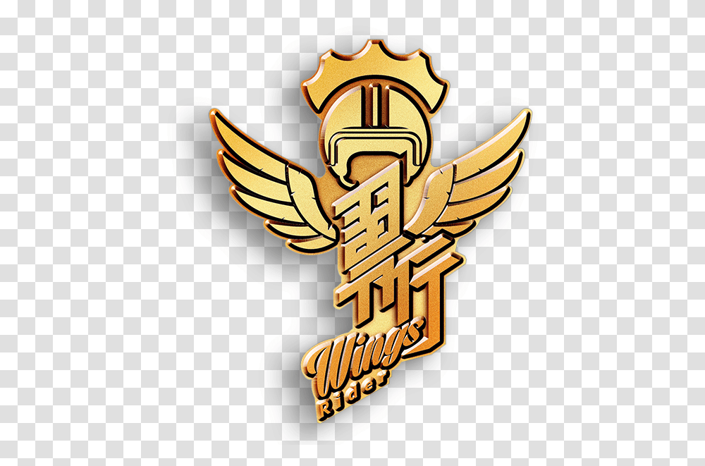 Wings Rider Emblem, Symbol, Pillar, Architecture, Building Transparent Png