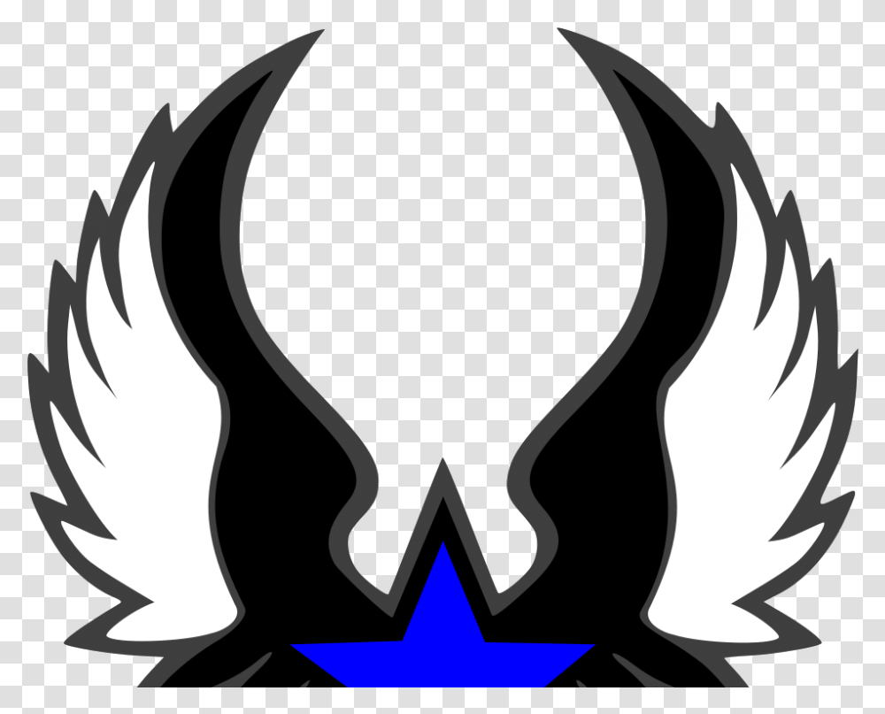 Wings Svg Clip Art For Web Star With Wings Logo, Stencil, Silhouette, Animal, Symbol Transparent Png