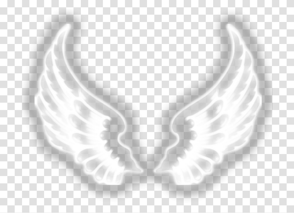 Wings Wing Emoji Neon White Black Sad Happy, Emblem, Eagle, Bird Transparent Png