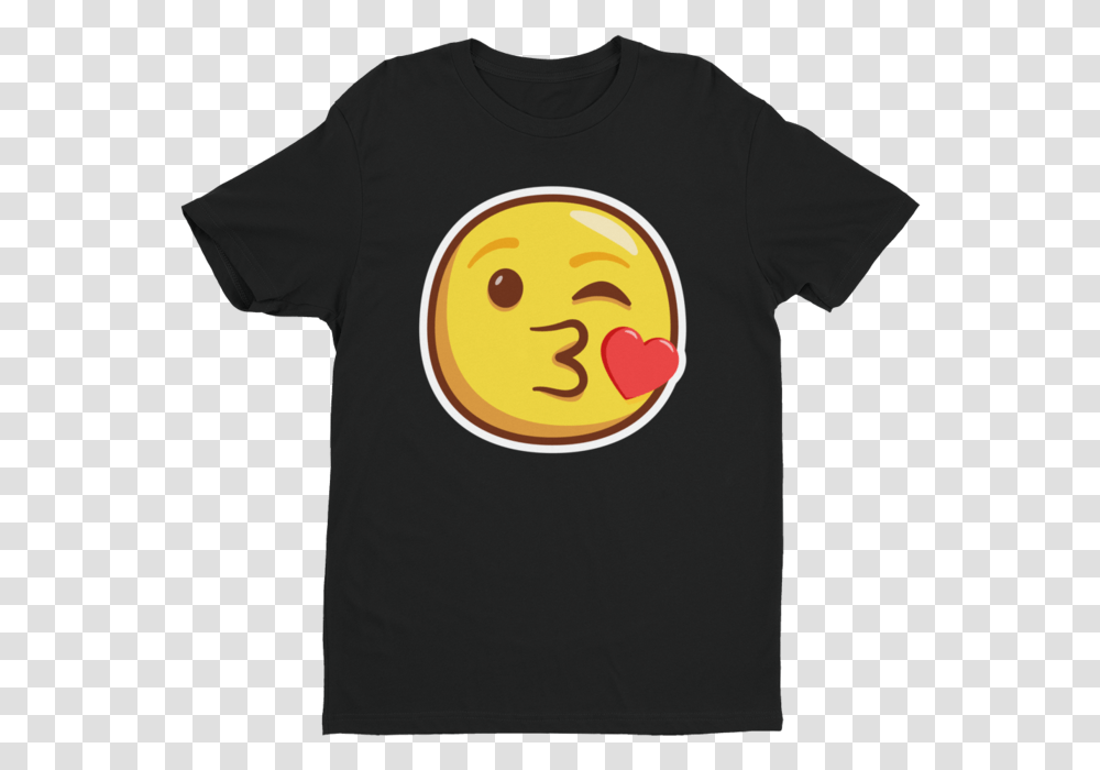 Wink And Kiss Emoji Short Sleeve Next Level T Shirt Shark Bear T Shirt, T-Shirt, Plant, Food Transparent Png