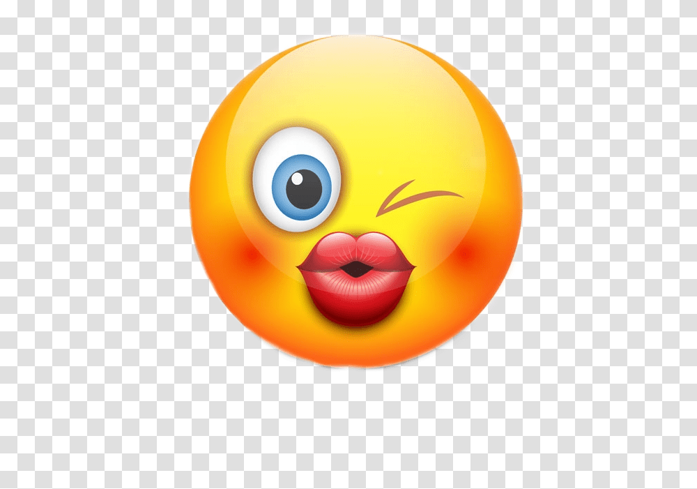 Wink Kiss Emoji Prietachula0312 Sticker By Janet Kiss And Wink Emoji, Face, Balloon, Head, Photography Transparent Png