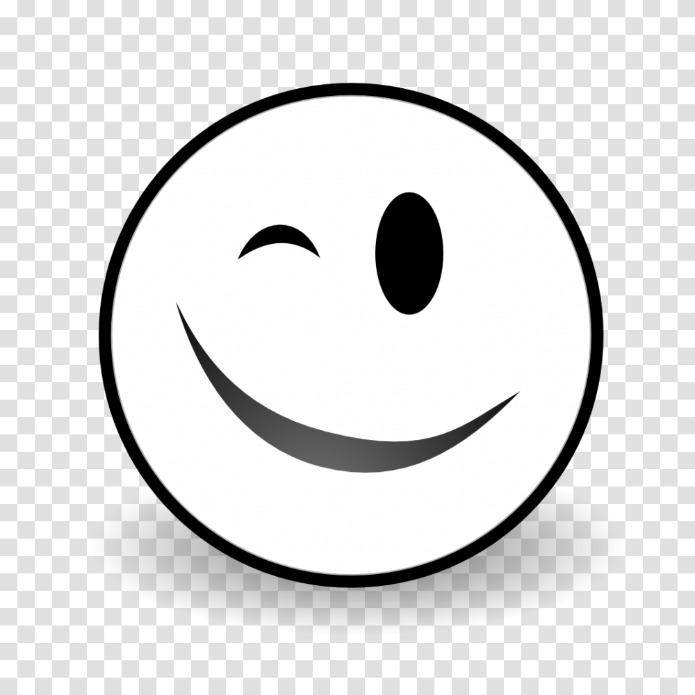 Winking Emoji Clip Art, Stencil, Logo, Trademark Transparent Png