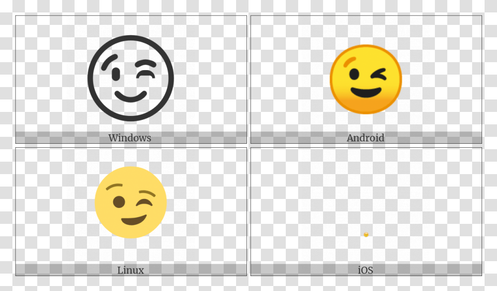 Winking Face On Various Operating Systems End Of Ayah Symbol, Pac Man, Alphabet, Number Transparent Png