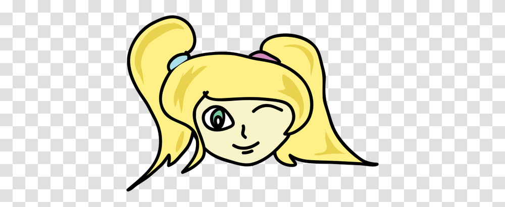 Winking Girl Vector Image, Apparel, Label Transparent Png