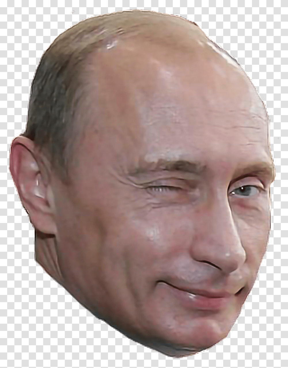 Winking Putin Clipart Download, Head, Face, Person, Human Transparent Png