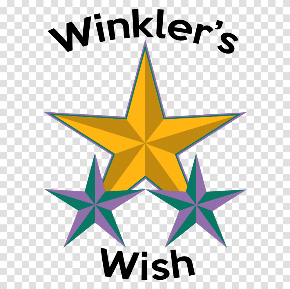 Winklers Wish Yellow Nautical Stars Clipart, Symbol, Star Symbol, Airplane, Aircraft Transparent Png
