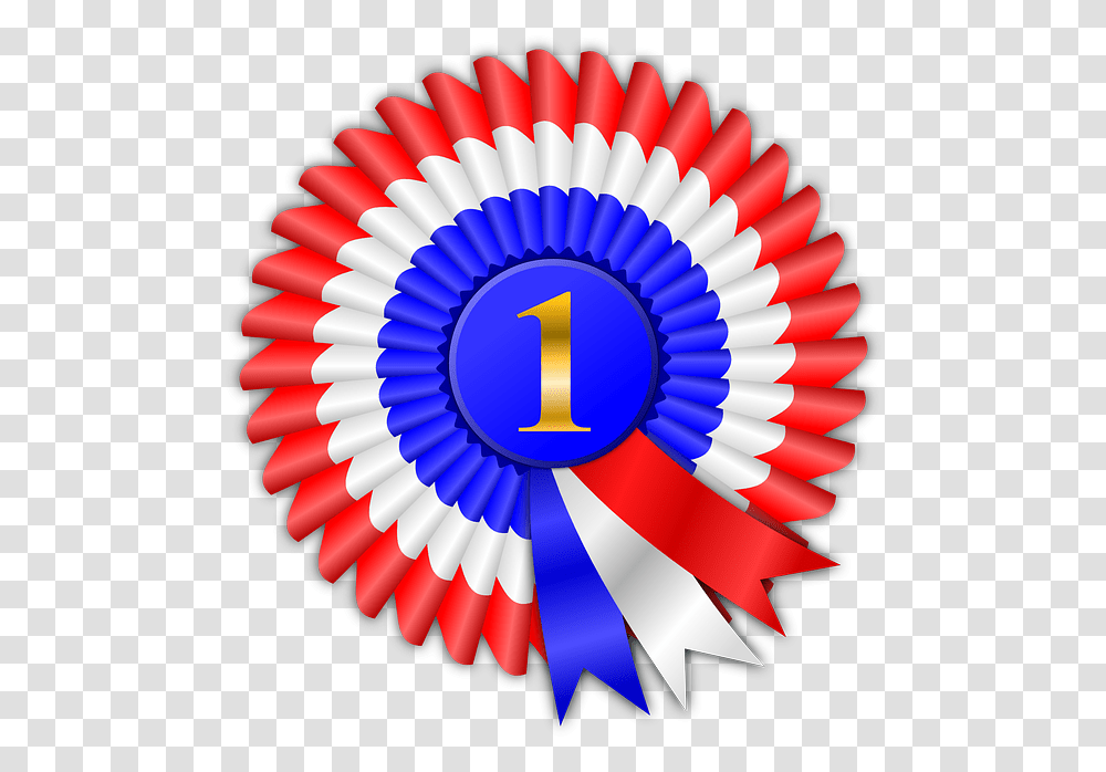 Winner Ribbon First Rosette, Logo, Symbol, Trademark, Badge Transparent Png