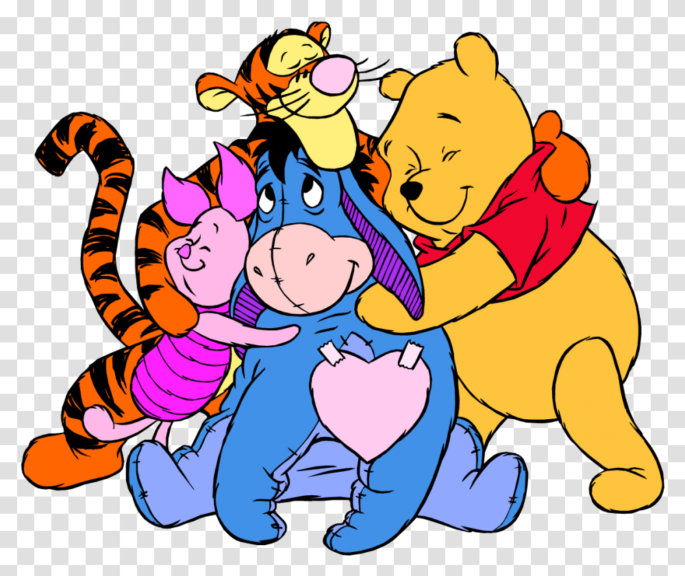 Winnie Pooh Characters As An Illustration Free Image Winnie The Pooh Characters Drawings, Art, Graphics, Crowd Transparent Png