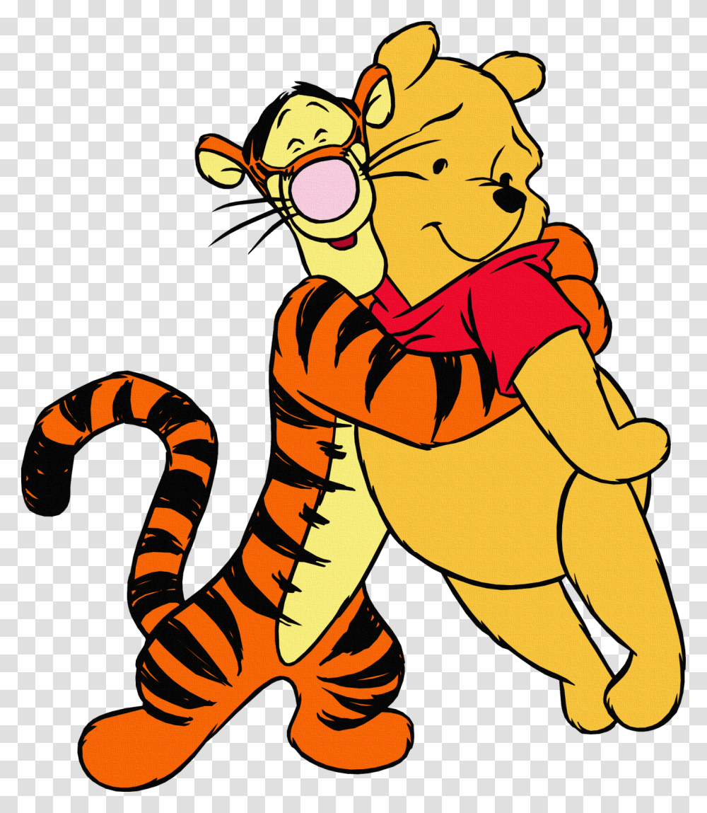 Winnie Pooh Y Tiger, Person, Human, Animal, Hand Transparent Png