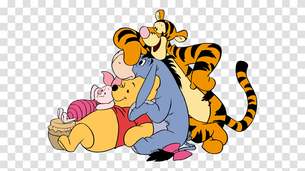 Winnie The Pooh And Friends Clip Art Winnie The Pooh Tigger Eeyore And Piglet, Book, Comics, Leisure Activities Transparent Png