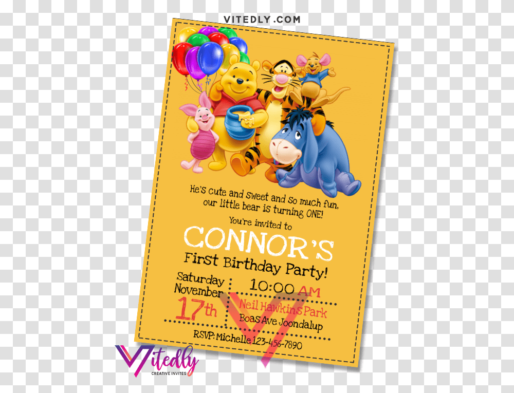 Winnie The Pooh And Friends Tshirt, Poster, Advertisement, Flyer, Paper Transparent Png
