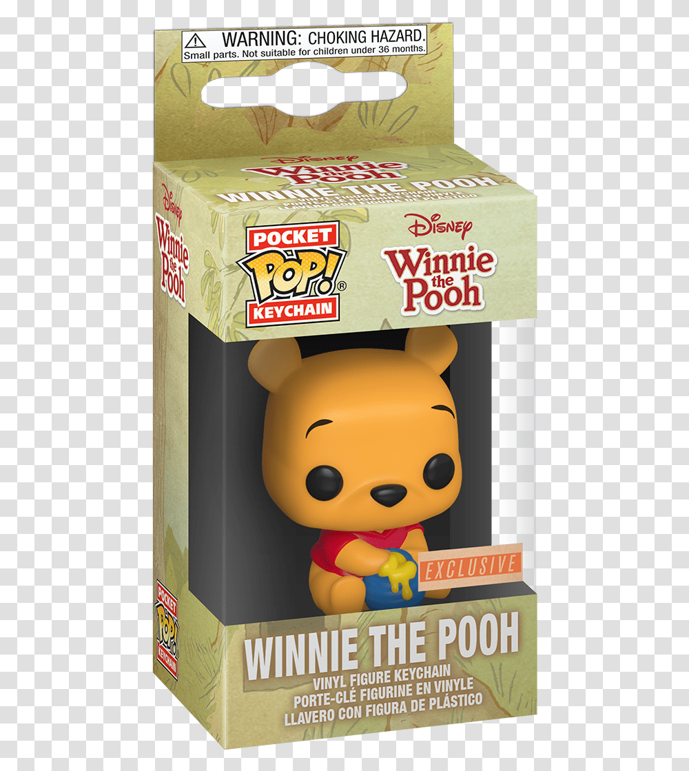 Winnie The Pooh Exclusive Pocket Pop Keychain, Label, Advertisement, Plant Transparent Png