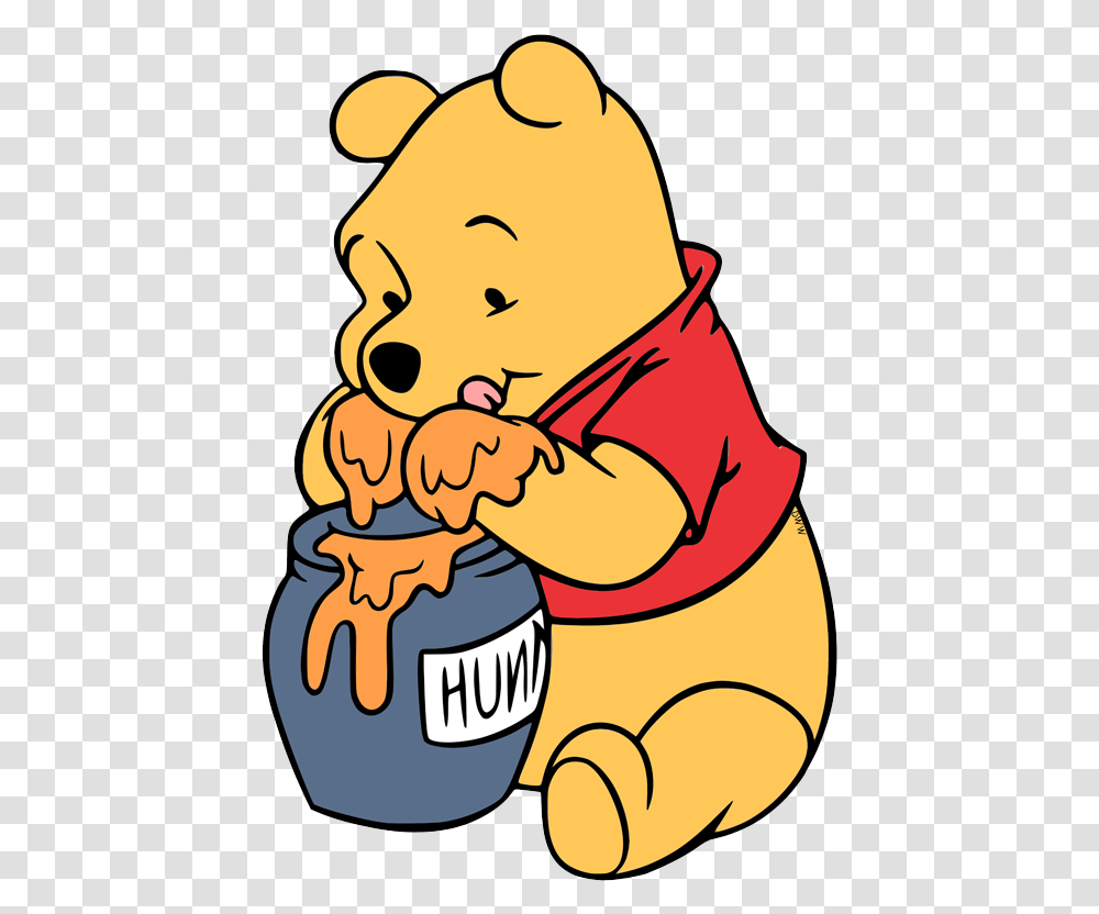 Winnie The Pooh Hunny Pot Coloring Page, Face, Apparel, Finger Transparent Png