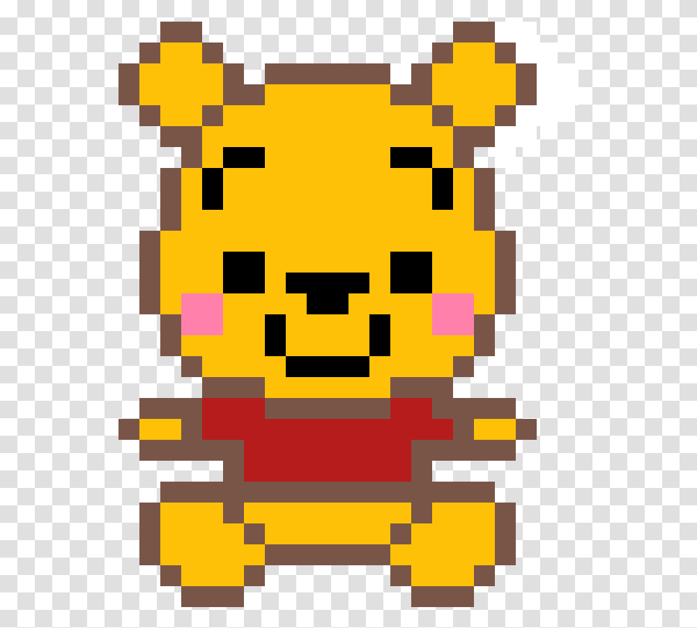 Winnie The Pooh Minecraft Pixel Art Teddy Bear, Pac Man, Poster, Advertisement Transparent Png