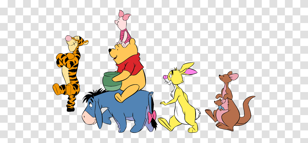 Winnie The Pooh Mixed Group Clip Art Disney Clip Art Galore, Comics, Book, Kneeling Transparent Png