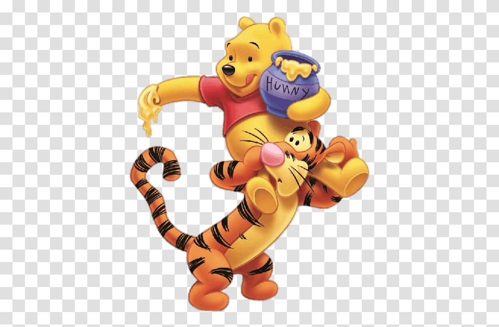 Winnie The Pooh On Tigger S Shoulders Friends Winnie The Pooh, Toy, Food, Animal, Inflatable Transparent Png