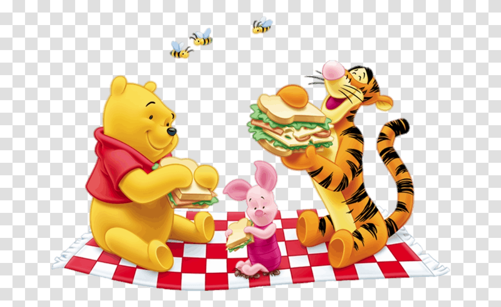 Winnie The Pooh Picnic Winnie The Pooh, Person, Food, Toy, Sweets Transparent Png