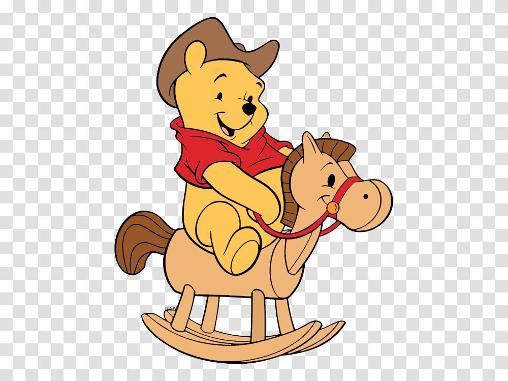 Winnie The Pooh Riding A Horse, Animal, Mammal, Pet, Toy Transparent Png