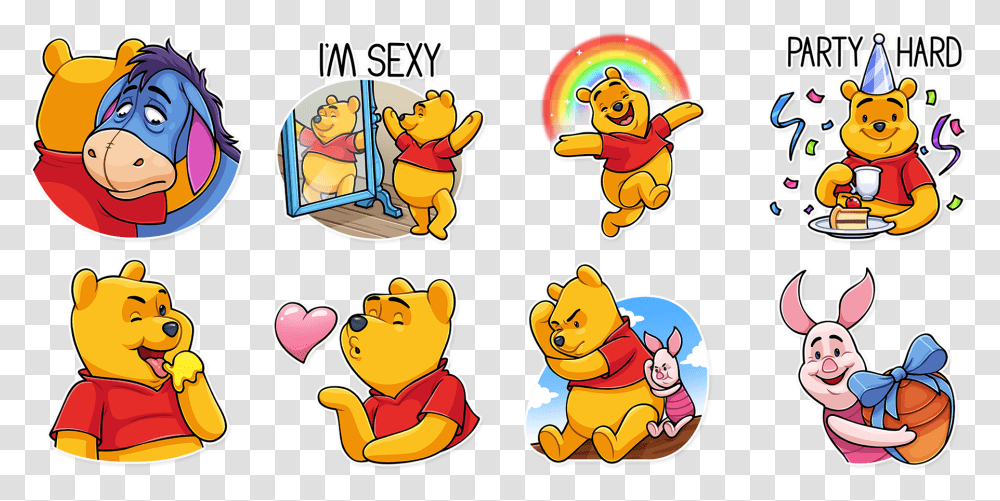 Winnie The Pooh Telegram Sticker, Helmet, Apparel Transparent Png