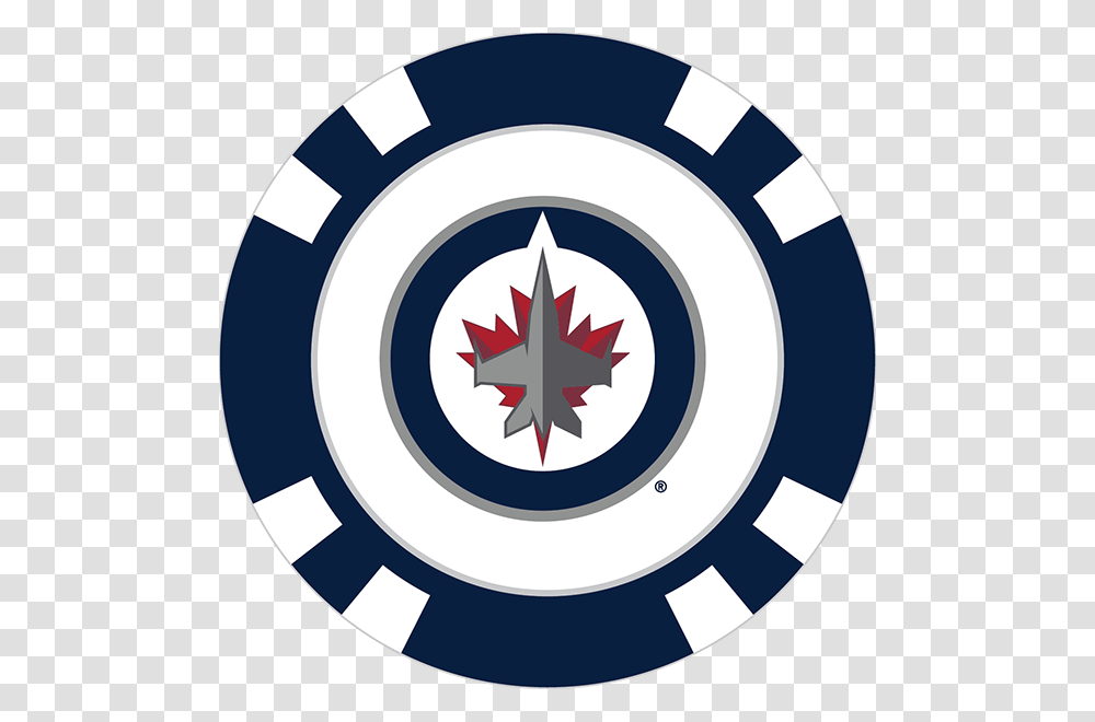 Winnipeg Jets Poker Chip Ball Marker Winnipeg Jets New Logo 2011, Star Symbol, Trademark, Leaf Transparent Png