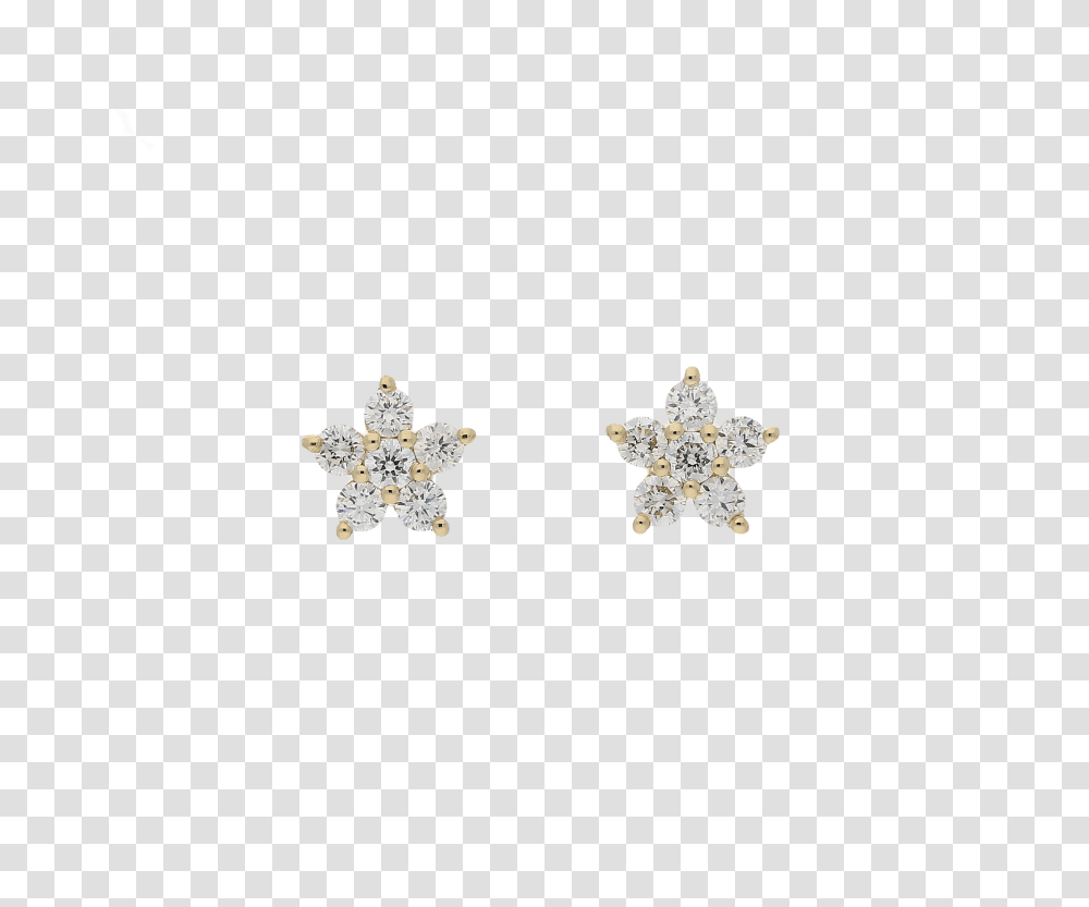 Winsor Bishop Yellow Gold Diamond Flower Earrings, Star Symbol, Gemstone, Jewelry, Accessories Transparent Png