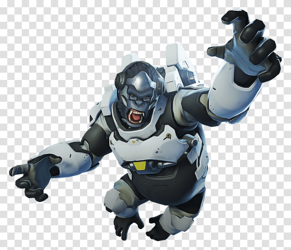 Winston Overwatch Picture Black And White Overwatch Winston, Helmet, Apparel, Toy Transparent Png