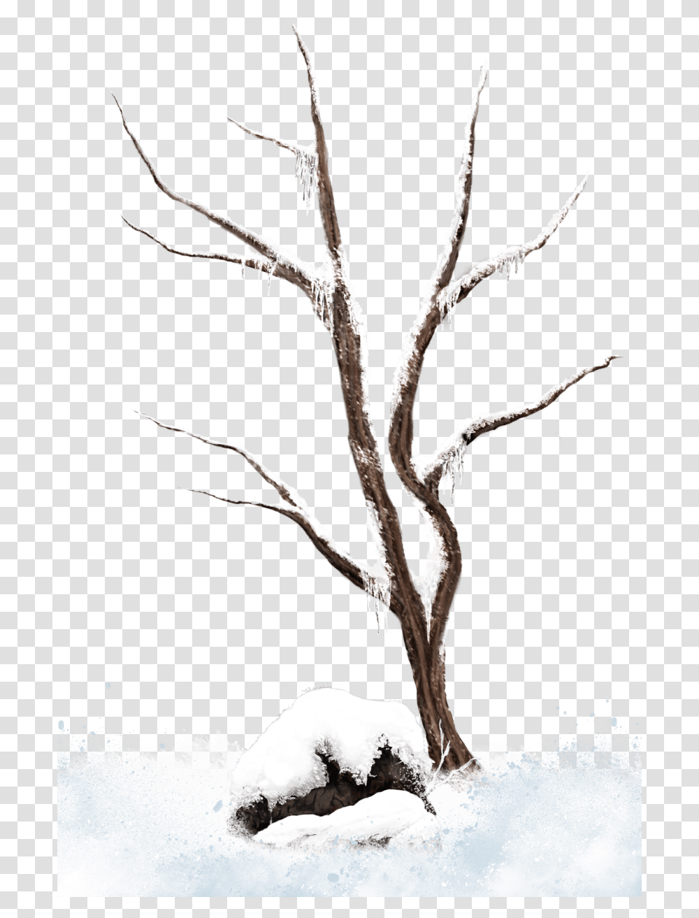 Winter Background Clipart Winter Snow Tree, Wood, Plant, Dog, Pet Transparent Png