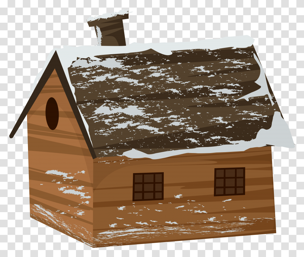 Winter Cabin House Wooden House Background Transparent Png