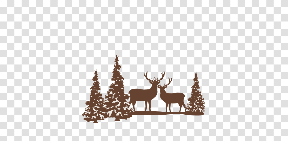 Winter Clip Art Silhouette, Elk, Deer, Wildlife, Mammal Transparent Png