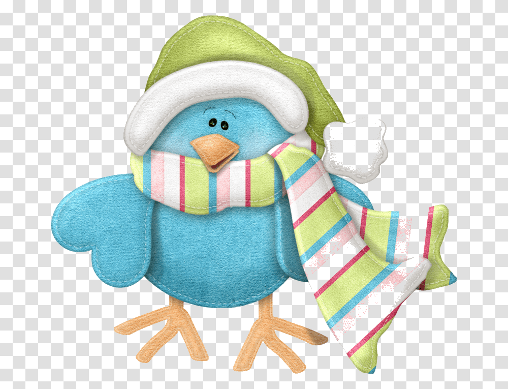 Winter Cliparts For Free Clipart Scene And Use In Cute Winter Birds Clipart, Plush, Toy, Applique, Doll Transparent Png