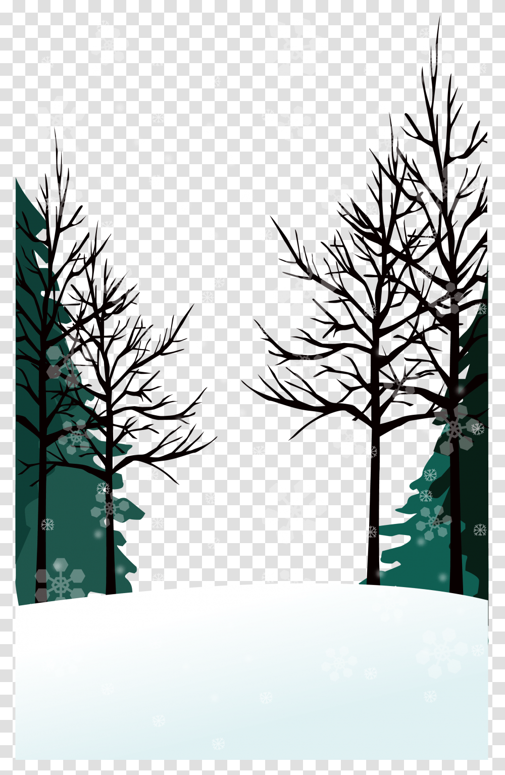 Winter Euclidean Vector Wallpaper Woods, Floral Design, Pattern Transparent Png