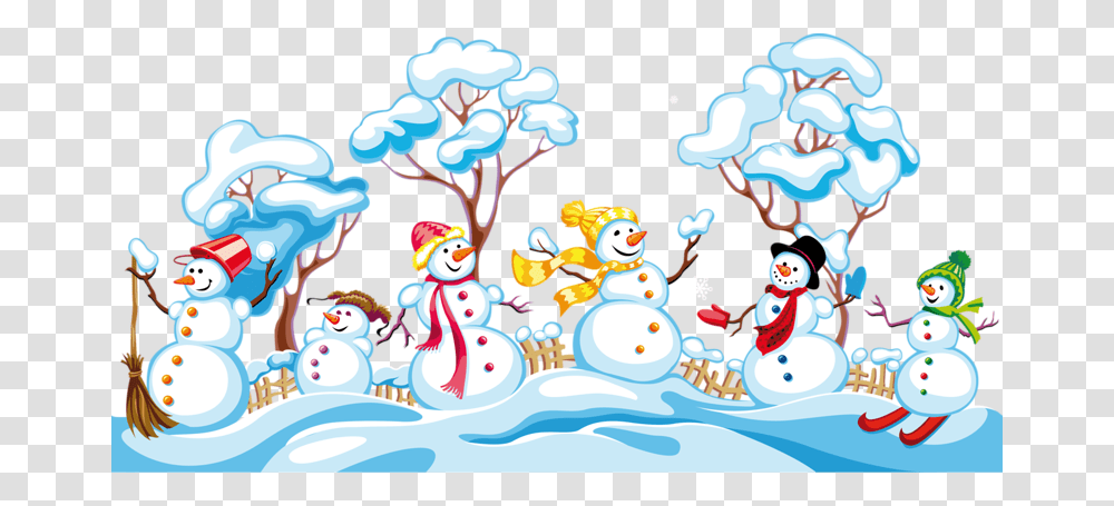 Winter Fun Background, Nature, Outdoors, Snow, Snowman Transparent Png