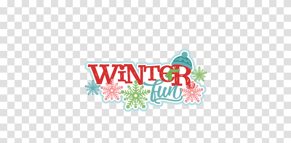 Winter Fun Title Scrapbook Cute Clipart, Label, Tree Transparent Png