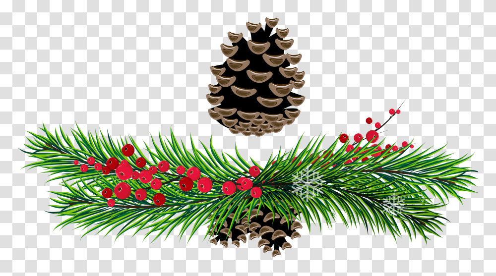 Winter Garland Clip Art Christmas Garland Black And White Clipart, Ornament, Tree, Plant, Christmas Tree Transparent Png