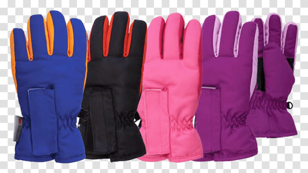Winter Gloves Ski Kids Taslon Velcro Glove Ages 2 Winter Gloves For Kidz, Apparel Transparent Png