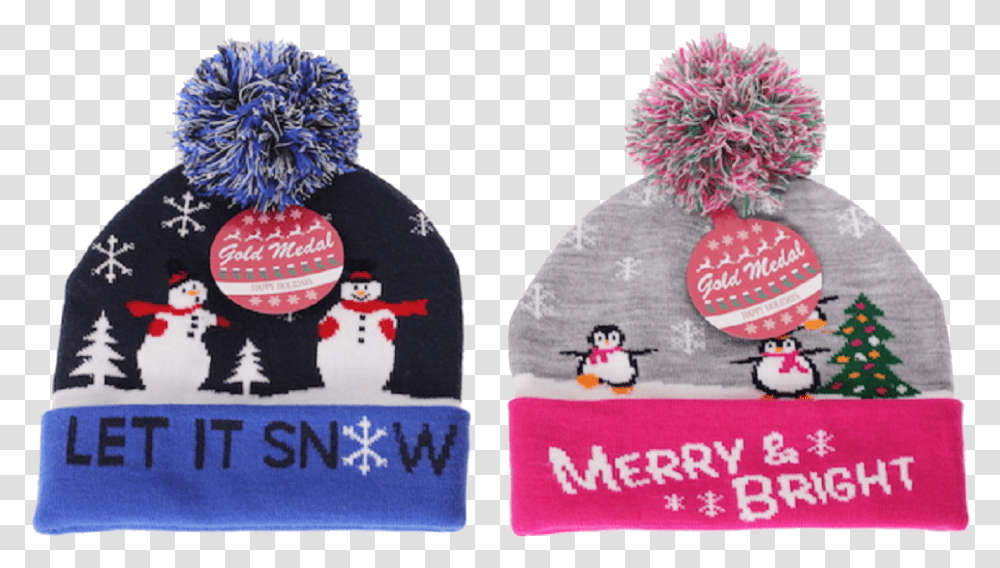 Winter Hats Kids Holiday Scene Knit Pom Hat Beanie, Apparel, Cap, Outdoors Transparent Png