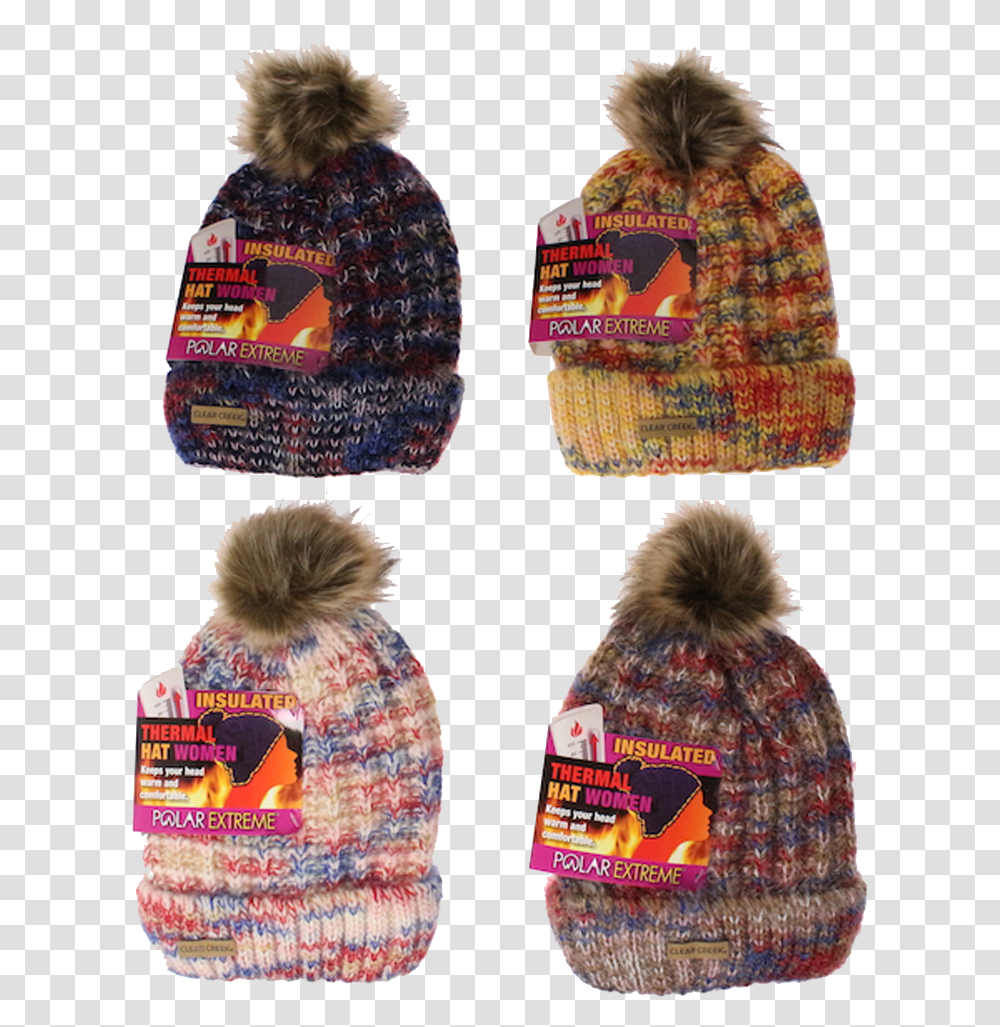 Winter Hats Ladies Polar Extreme Feather Top Crochet Beanie, Person, Sweater, Cap Transparent Png