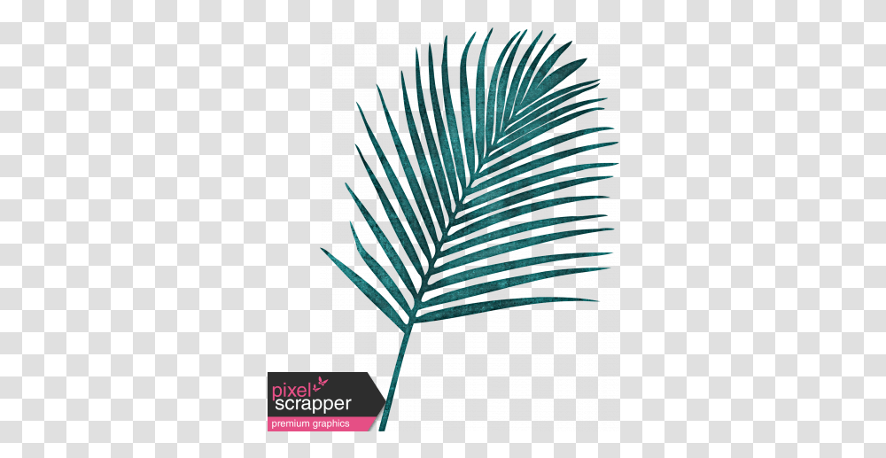 Winter In The Tropics Palm Leaf Graphic By Jessica Dunn Blue Palm Tree Leaf, Plant, Rug, Fern, Bird Transparent Png