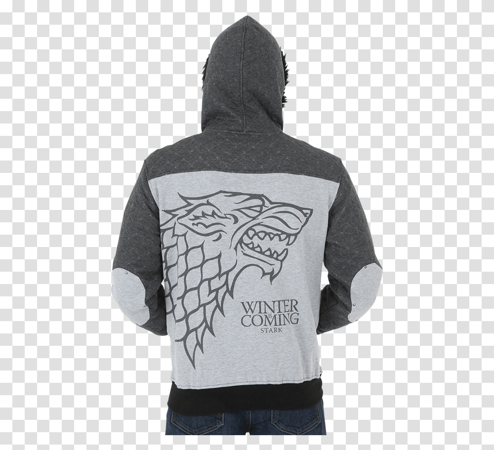 Winter Is Coming House Stark Zippered Hoodie Game Of Thrones, Apparel, Sweatshirt, Sweater Transparent Png