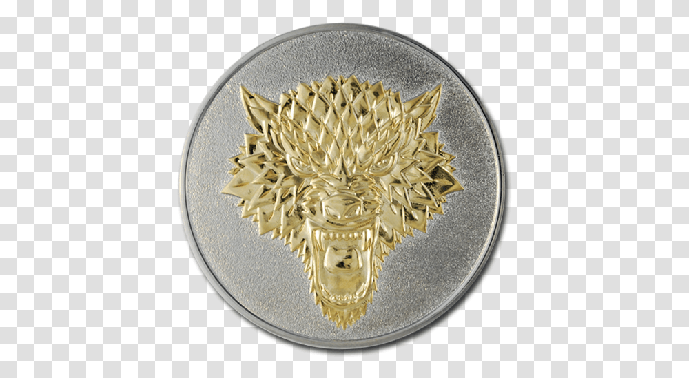 Winter Is Coming Wolf Gold Full Size Download Solid, Brooch, Jewelry, Accessories, Accessory Transparent Png