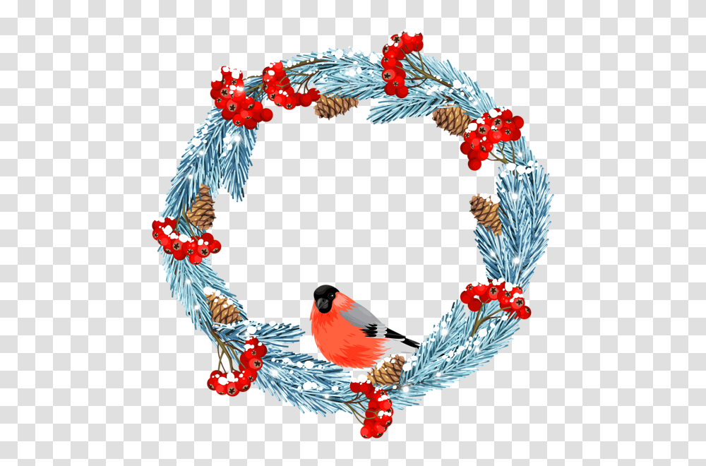 Winter, Nature, Bird, Animal, Wreath Transparent Png