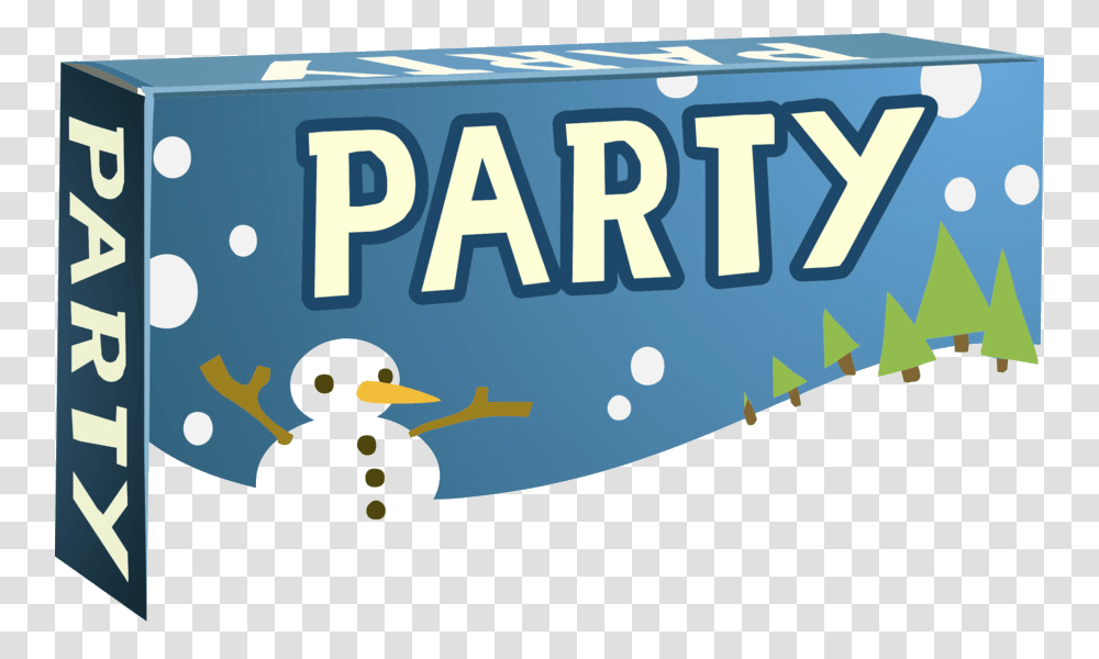 Winter Party Banner Clipart Blue Text Product Winter Party Clipart, Transportation, Vehicle, Alphabet, Number Transparent Png